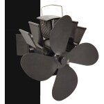 Ventilateur poele � bois, 4 pales silencieux ventilateur cheminee, fixe sur tuyau, ventilateur de po�le ...