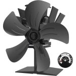 Ventilateur poele � bois - ventilateurs de po�le � 5 lames pour le bois / po�le � bois / chemin�e, silencieux, ...