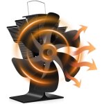 Ventilateur poele � bois 6 pales ventilateur chemin�e aliment� � la chaleur ventilateur silencieux avec ...