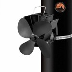 Ventilateur poele � bois ventilateur de chemin�e � chaleur 4 lames ventilateur pour foyer, poele a granule, ...