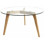 Altobuy - verane - table basse ronde plateau verre