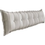 Grand oreiller de lit d�coratif, coussin de lecture capitonn� de boutons, oreiller de corps pour dormeur ...