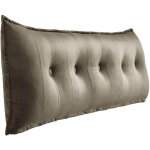 Vercart grand oreiller de lit dcoratif, coussin de lecture capitonn de boutons, oreiller de corps pour ...