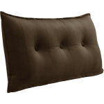 Vercart grand oreiller de lit dcoratif, coussin de lecture capitonn de boutons, oreiller de corps pour ...