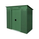 Verdelook - bo�te de jardin en m�tal maisonette vert 121x194x h181 cm