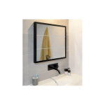 Verelec - radiateur electrique 400w surface verre miroir (sans rgulation) 619x619x45mm encadrement noir ...