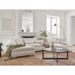 Lisa design - vermont - canap panoramique d'angle droit - 7 places - convertible - en tissu