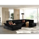 Lisa design - vermont - canapé panoramique d'angle droit - 7 places - xxl - en velours - noir Lisa design - vermont - canapé panoramique d'angle droit - 7 places - xxl - en velours - noir