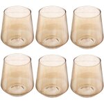 Verres pour boissons fraches olga, couleur champagne, lot de 6