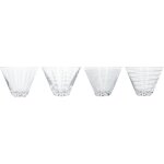 Verres � cocktail, 290 ml, set de 4, verre clair, argent, 400 ml, set de 4 - mikasa