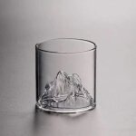 Verre � montagne cach�e style japonais, tasse design vue sur mont fuji, verre � whisky cr�atif pour bar ...