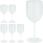 Verre � vin en plastique, lot de 6, plastique robuste, sans bpa, 400 ml, r�utilisable, camping, blanc ...