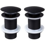 Versaillesfr - promotion bonde de lavabo noir sans trop plein, 2 pices bonde de lavabo pop up noir universell ...