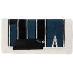 Vert noir rn1 - lth - tapis de selle western en tissu navajo et fourrure synthtique avec renforts en ...