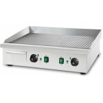 Vertes - plancha lectrique professionnelle 4400w en acier inoxydable (surface de gril avec rainures ...