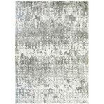 Thedecofactory - vestale impression - tapis salon extra - doux impression gris argent 120x170