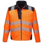 Veste de pluie softshell haute visibilit� portwest vision orange / noir l