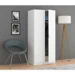 Dmora - vestiaire orange, armoire de chambre avec 2 portes battantes, meuble de chambre avec 1 tagre ...