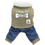 Vetements pour animaux de compagnie, confortables, chauds et a la mode, manteau en coton epais brode ... Vetements pour animaux de compagnie, confortables, chauds et a la mode, manteau en coton epais brode ...