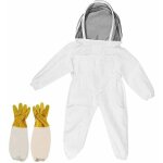 Vtements d'apiculture avec des gants combinaison apicole enfant - coton  manches longues, protection ...