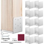 Mophorn - vevor lot de 10 support de poteau bois 6''x6'' 152x152 mm base deancrage de poteaux en acier ...