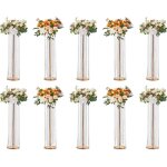 Mophorn - vevor 10pcs support de fleurs de mariage 90 cm porte - fleurs en cristal centre de table mariage ...