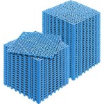 Mophorn - vevor lot de 50 dalles de jardin piscine 30x30x1, 5 cm bleu dalle clipsable ajouree antiderapante ...