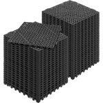 Mophorn - vevor lot de 55 dalles de jardin piscine 30x30x1, 5 cm noir dalle clipsable ajouree antiderapante ...