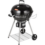 Vevor barbecue a charbon de bois grill 56x56 cm barbecue rond sur pied avec couvercle et roues gril a ...