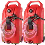 Mophorn - vevor bidon deessence sur roues 16 gal 60 l reservoir carburant portable 2pcs avec pompe manuelle, ...
