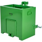 Vevor boite a ballast 3 points pour tracteur categorie 1, caisse de lestage capacite de charge 363 kg ...