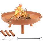 Vevor - brasero exterieur de jardin diametre du bol de 77 cm bol de feu exterieur acier au carbone durable ...