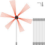 Vevor brosse de cheminee de 9 metres kit de ramonage en nylon pour poele a pellet pour nettoyer cheminees ...