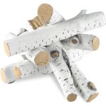 Buches de cheminee en ceramique 6pcs bois ceramique decoratif pour cheminees a gaz resistantes a la chaleur ... Buches de cheminee en ceramique 6pcs bois ceramique decoratif pour cheminees a gaz resistantes a la chaleur ...