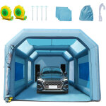 Cabine de peinture gonflable 7x4x2, 75 m tente peinture gonflable automobile en tissu oxford 210d avec ...