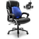 Mophorn - vevor chaise de bureau en cuir fauteuil de direction ergonomique avec soutien lombaire reglable ...