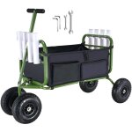 Mophorn - vevor chariot de peche de plage capacite de charge 136, 07kg chariot avec 8 supports de canne ...
