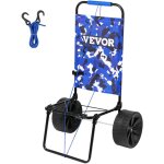 Vevor chariot de plage avec grandes roues pour le sable, plateau de chargement 380 x 386 mm, chariot ...
