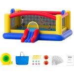 Vevor chateau gonflable, structure gonflable avec souffleur, toboggan et sac de rangement, aire de jeu ...