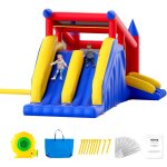 Vevor chateau gonflable, structure gonflable avec souffleur, toboggan et sac de rangement, trampoline ...