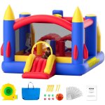 Vevor chateau gonflable, structure gonflable avec souffleur, toboggan et sac de rangement, trampoline ...