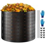 Composteur de jardin 1000 l bac a compost exterieur extensible en pehd diametre 106, 68 cm?? facile a ...