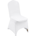 Vevor couverture housse de chaise mariage 100 pieces couvre chaise blanche housse de chaise lycra chaises ...