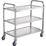 Vevor desserte a roulettes a 3 niveaux chariot de rangement multifonctionnel en inox 95, 3x50x95, 8 cm ...