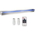 Vevor deversoir a cascade piscine 90x11, 5x8cm fontaine chute deeau de piscine acier inox avec bande ...