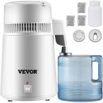 Vevor distillateur deeau 4l machine a eau distillee 750 w en acier inoxydable, purificateur deeau 1 l ...