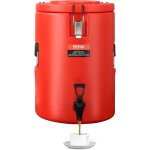 Vevor distributeur de boissons isotherme 17, 2l distributeur d'eau chaude et froide non electrique inox ...