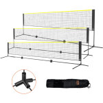 Vevor filet de badminton, 5, 1 m, filet pliable de volley - ball reglable en hauteur, filet de tennis ...