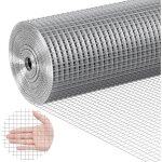 Vevor grillage metallique soude 1220 mm x 15, 24 m rouleau treillis metallique galvanise a chaud maillage ...