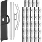 Vevor kit mat de drapeau, 30 kits x 6pcs 4, 3m mat de drapeau plume, installation facile kit de poteau ...